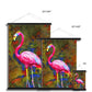 Pink Yellow Flamingo Fine Art Print with Hanger