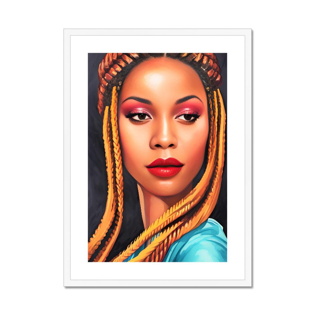 Goddess Braids Framed & Mounted Print