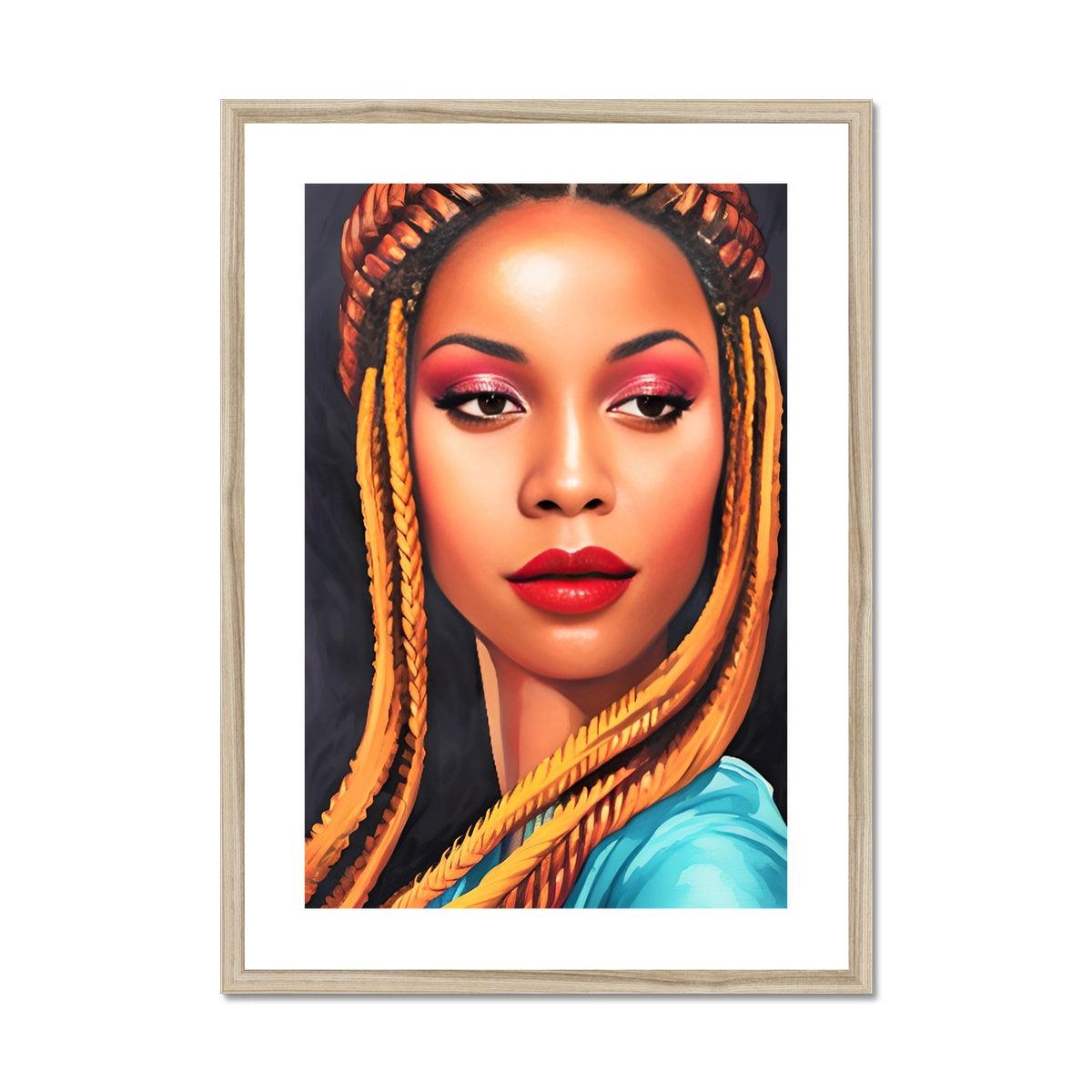 Goddess Braids Framed & Mounted Print