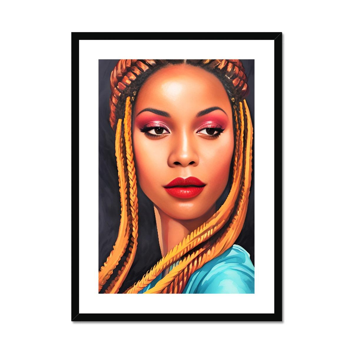 Goddess Braids Framed & Mounted Print