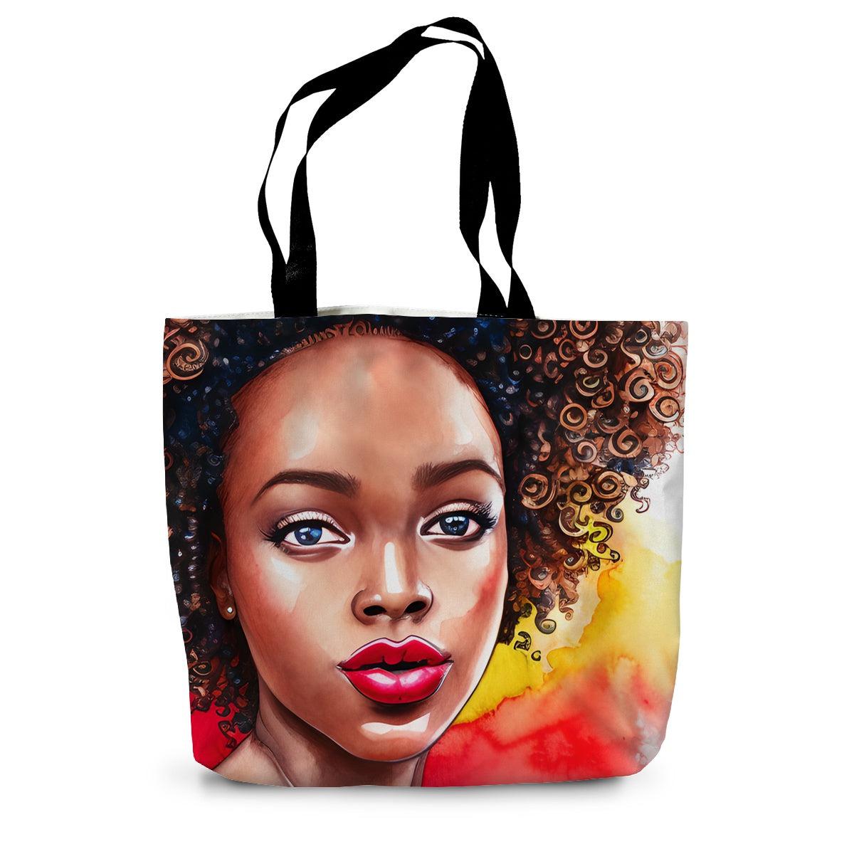 Goddess Curls Canvas Tote Bag