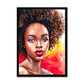 Black Woman Art - Big Curls Framed Print