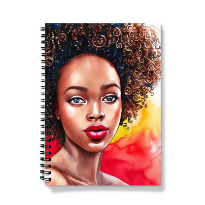 Black Woman Art - Big Curls Notebook