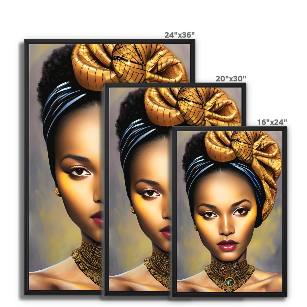 Goddess Gold Framed Canvas