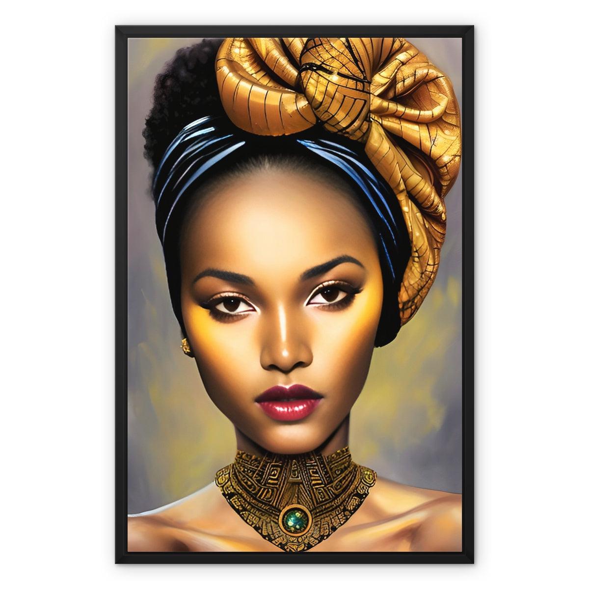 Goddess Gold Framed Canvas