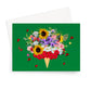 Green Ice Cream Flowers Greeting Card