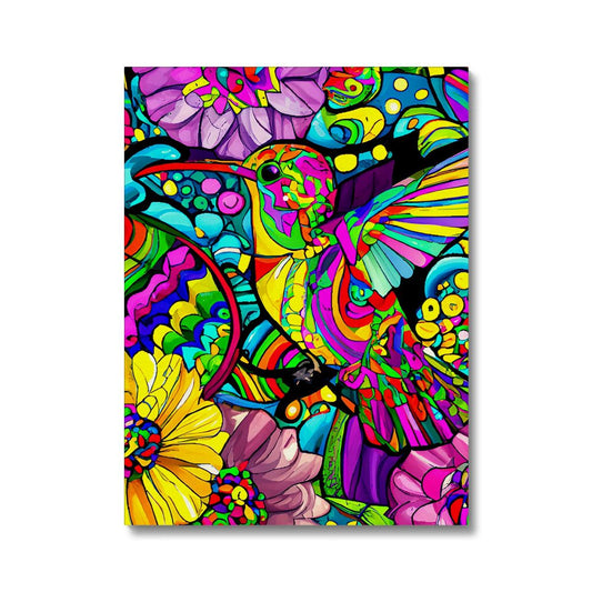 Hummingbird Floral Canvas Print