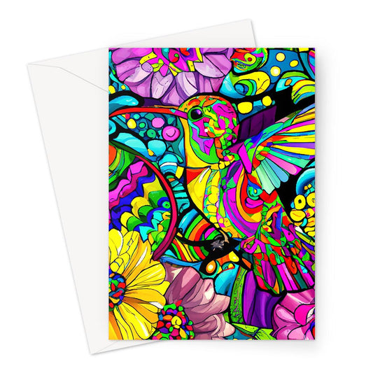 Hummingbird Floral Greeting Card