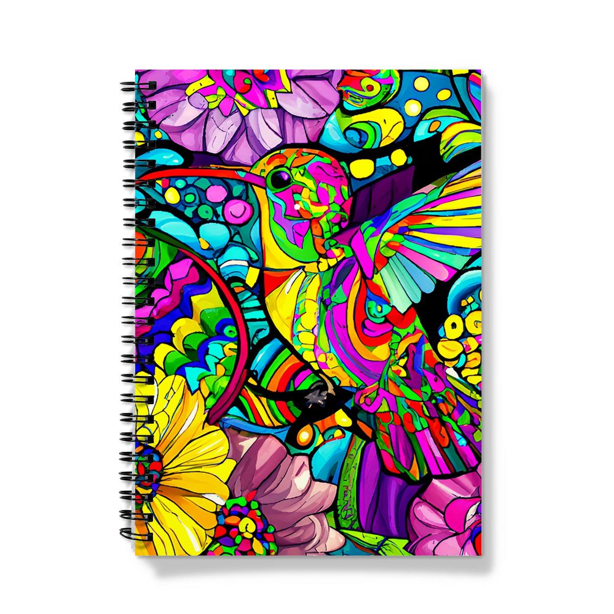 Hummingbird Floral Spiral Notebook