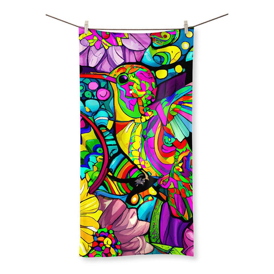 Hummingbird Floral Towel