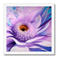 Lilac Blue Digital Flower Framed Print