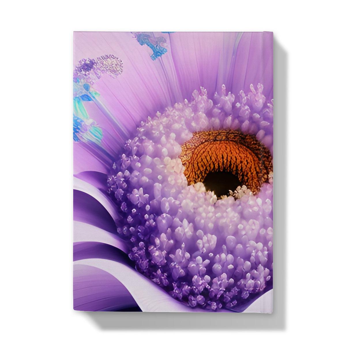 Lilac Blue Digital Flower Hardback Journal