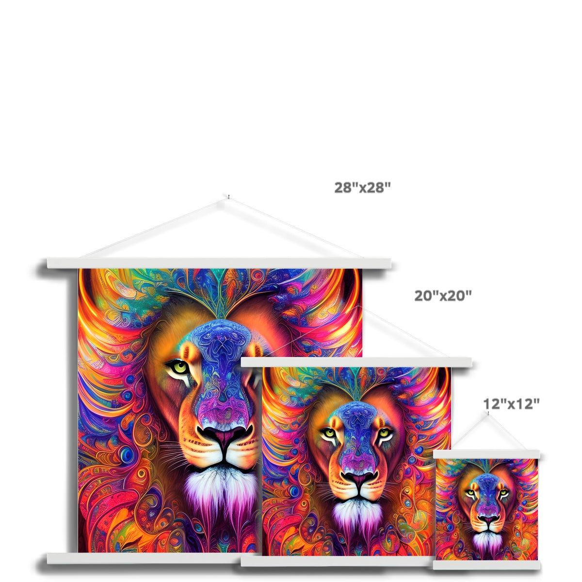 Mystical Lion Fine Art Print with Hanger