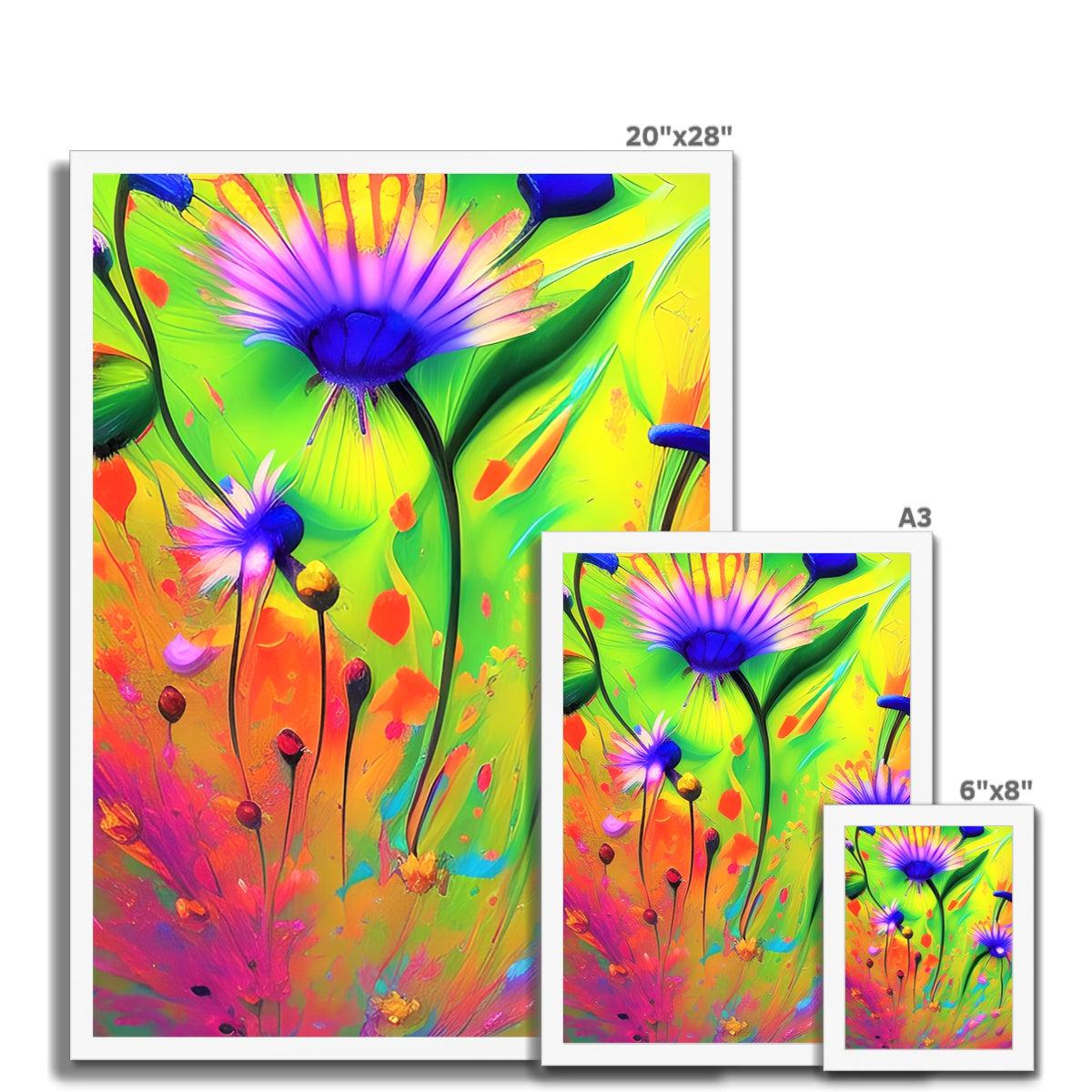 Painted Flowers Framed Print