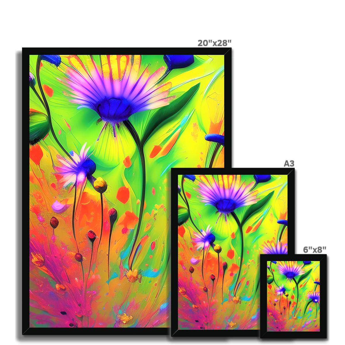 Painted Flowers Framed Print
