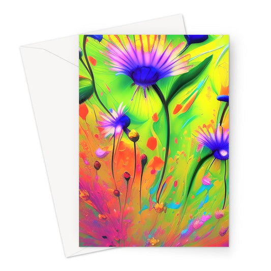 Painted Flowers Greeting Card