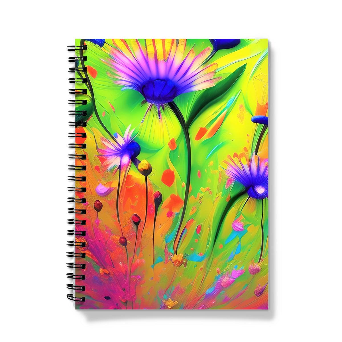 Painted Flowers Spiral Notebook
