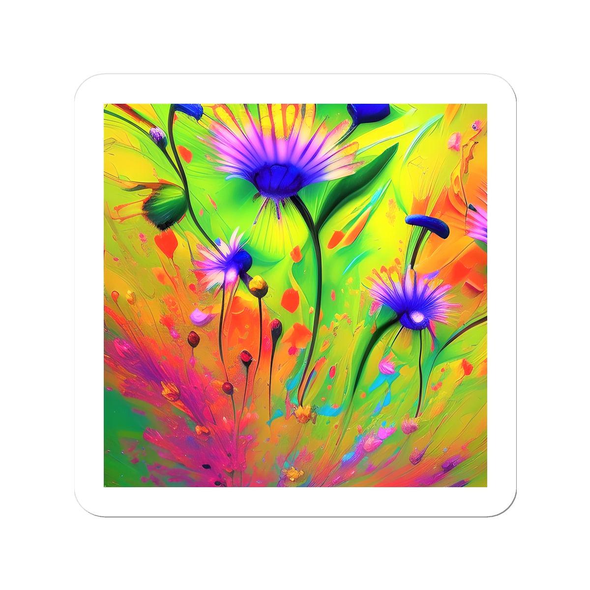 Painted Flowers Sticker