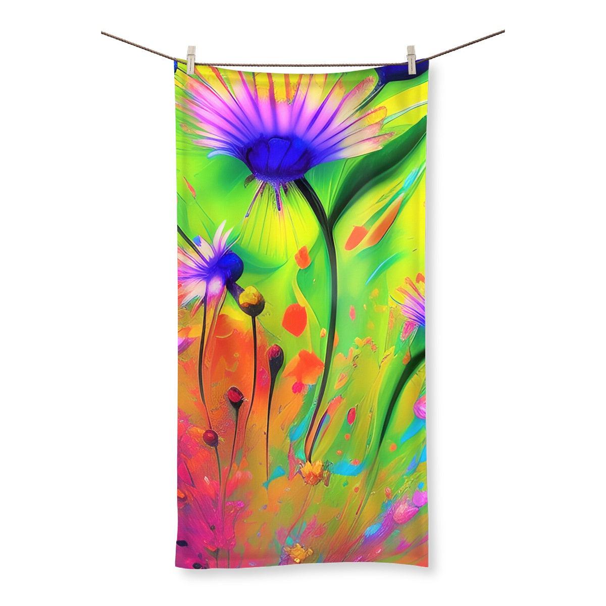 Painted Flowers Towel