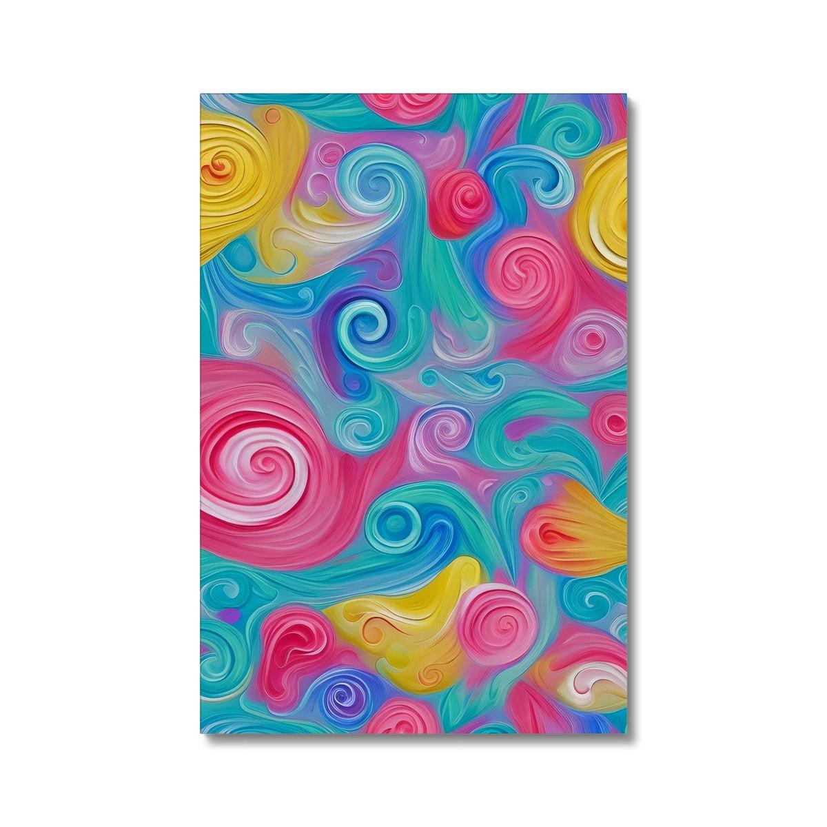 Pastel Floral Swirls Canvas