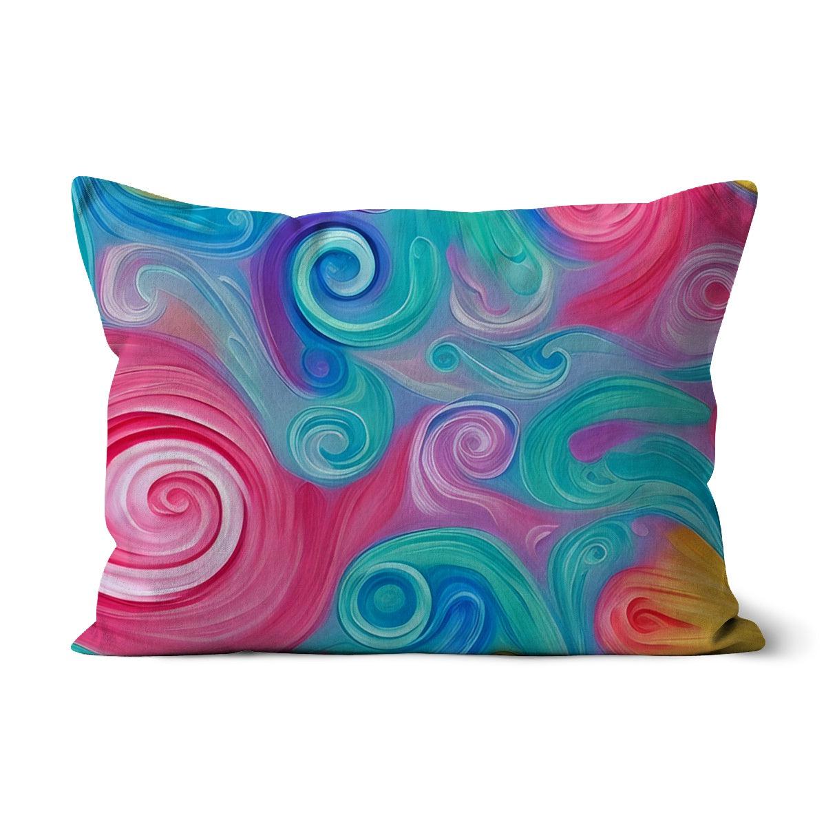 Pastel Floral Swirls Cushion