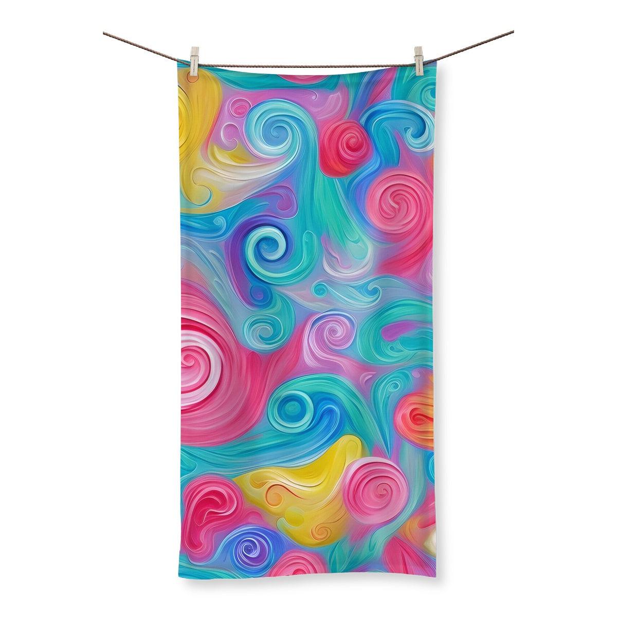 Pastel Floral Swirls Towel