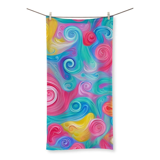 Pastel Floral Swirls Towel