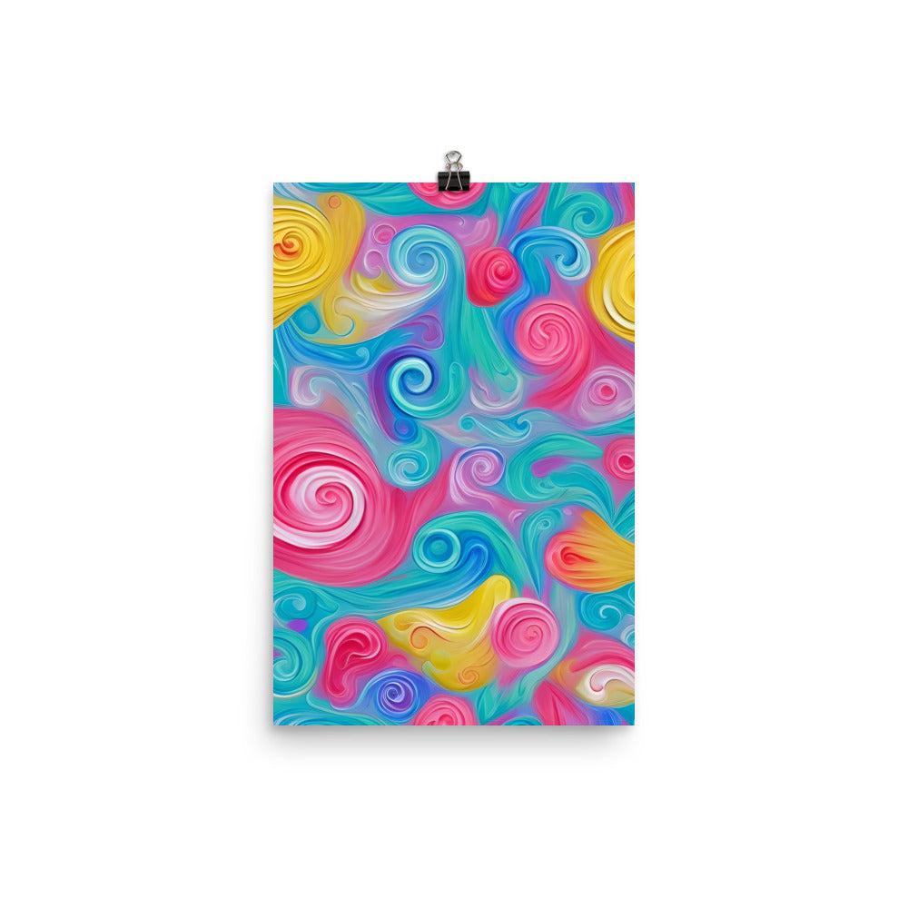 Pastel Floral Unframed Matte Print