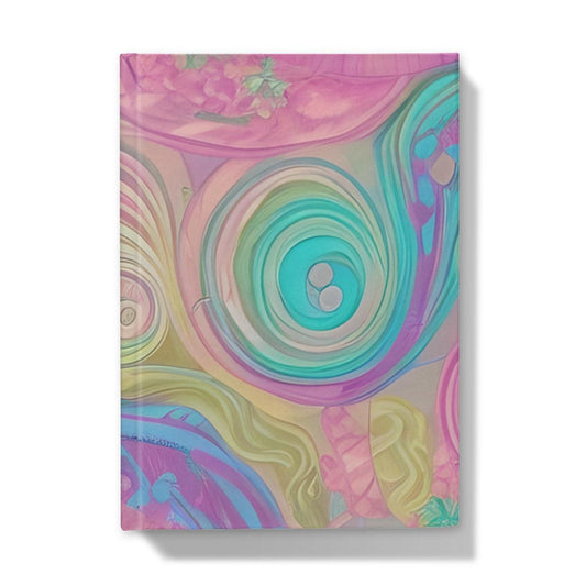 Pastel Lilac Mixed Floral Swirls Hardback Journal