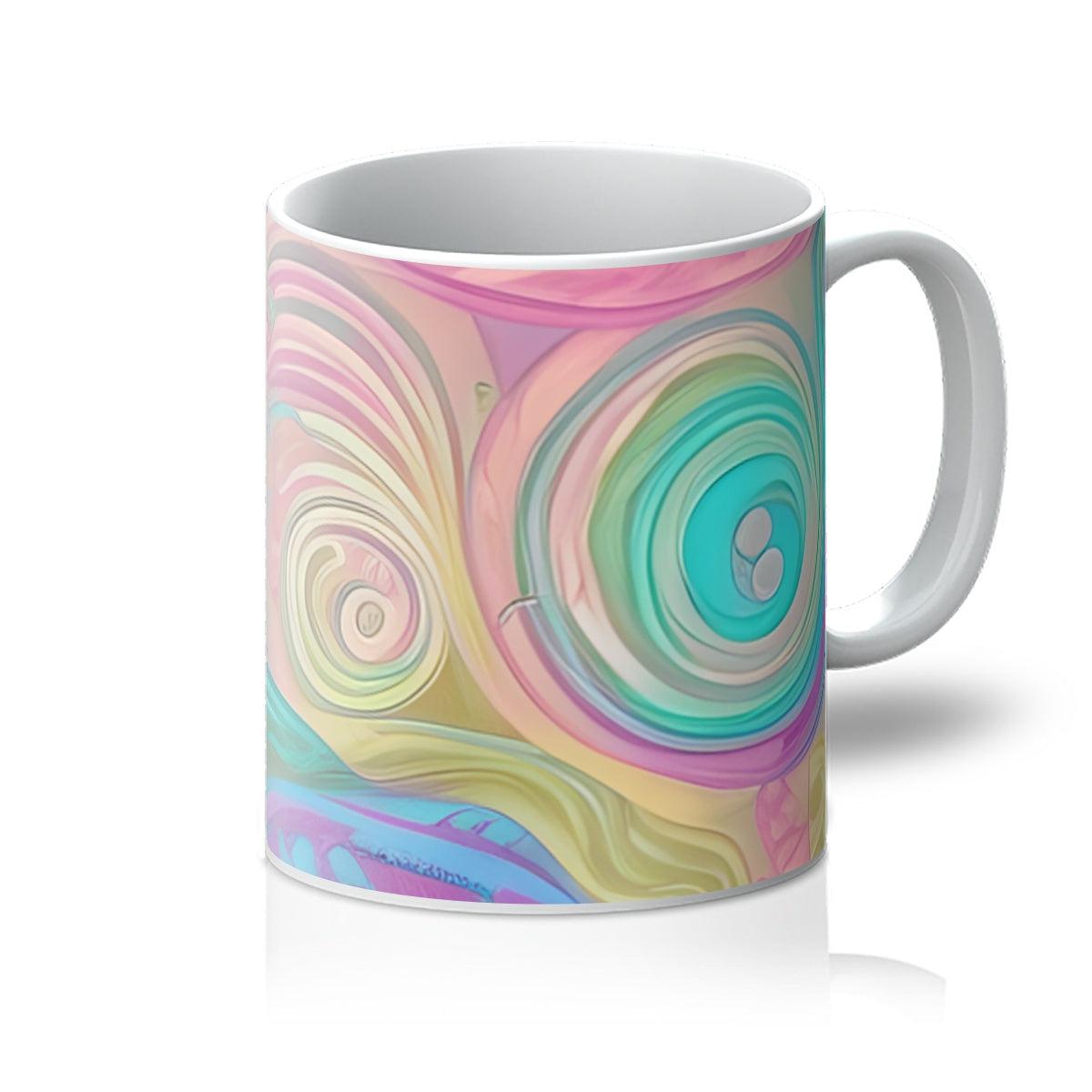 Pastel Lilac Mixed Floral Swirls Mug