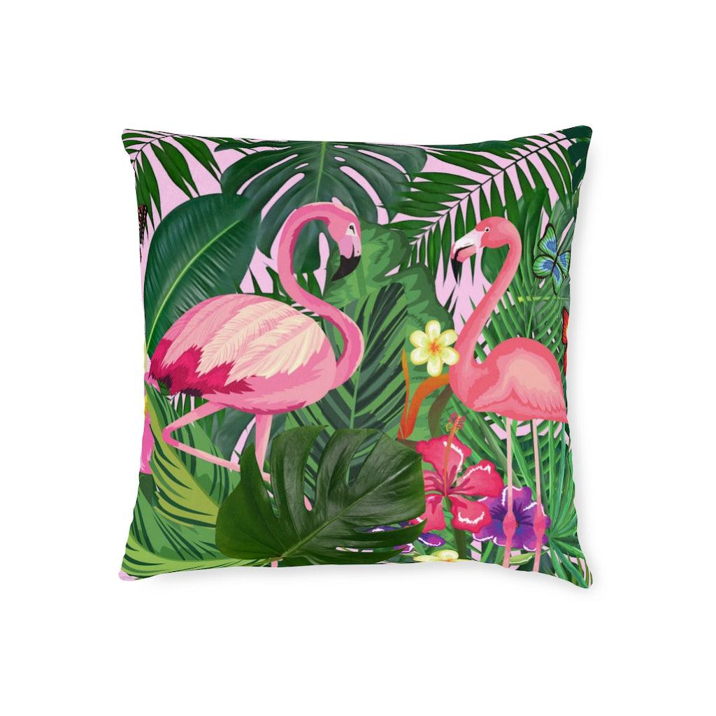 Pink Flamingo Cushion with Insert.