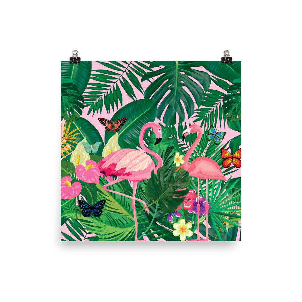 Pink Flamingo Matte Poster Print.