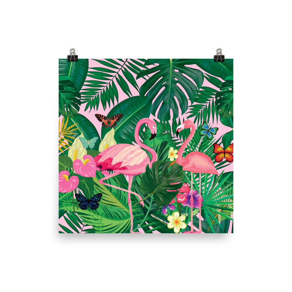 Pink Flamingo Matte Poster Print.