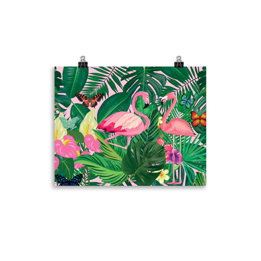 Pink Flamingo Matte Poster Print.