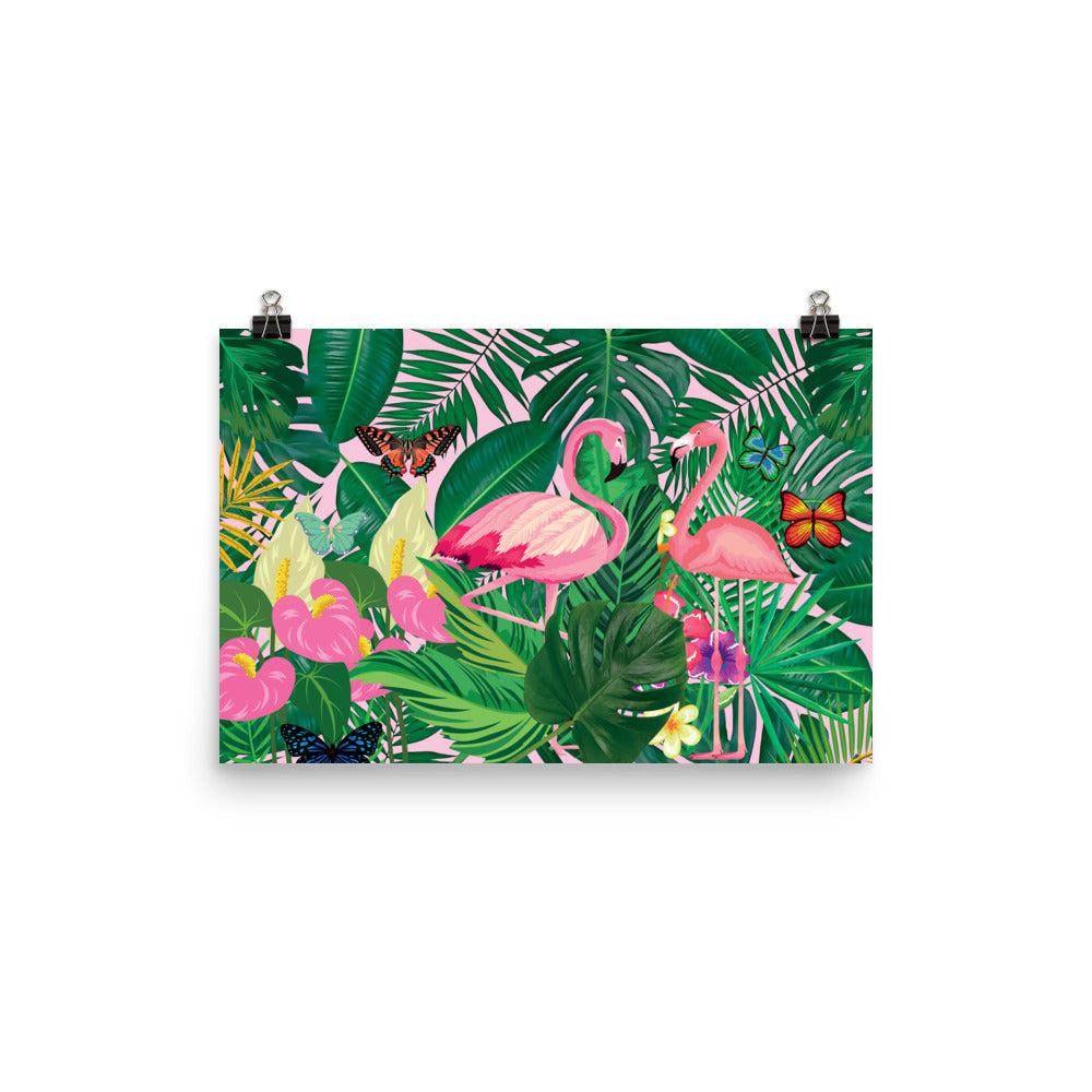 Pink Flamingo Matte Poster Print.