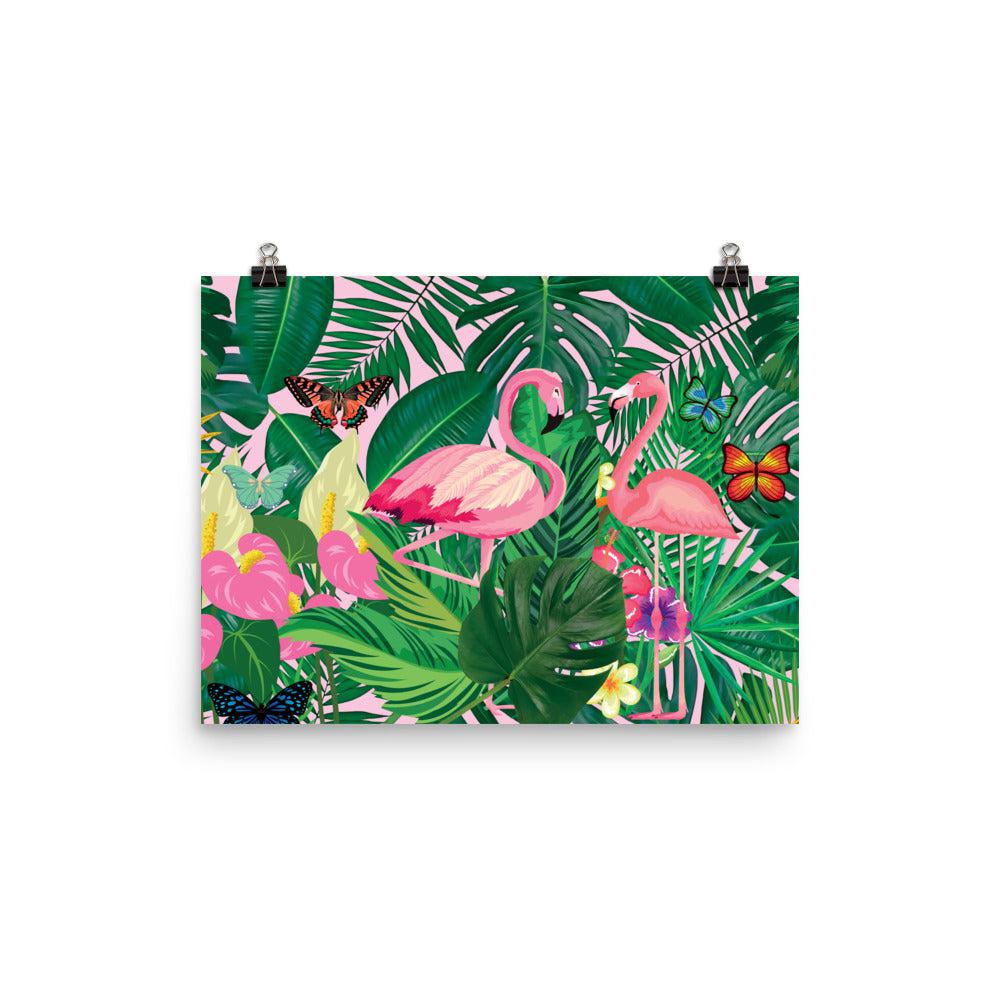 Pink Flamingo Photo Poster Print.