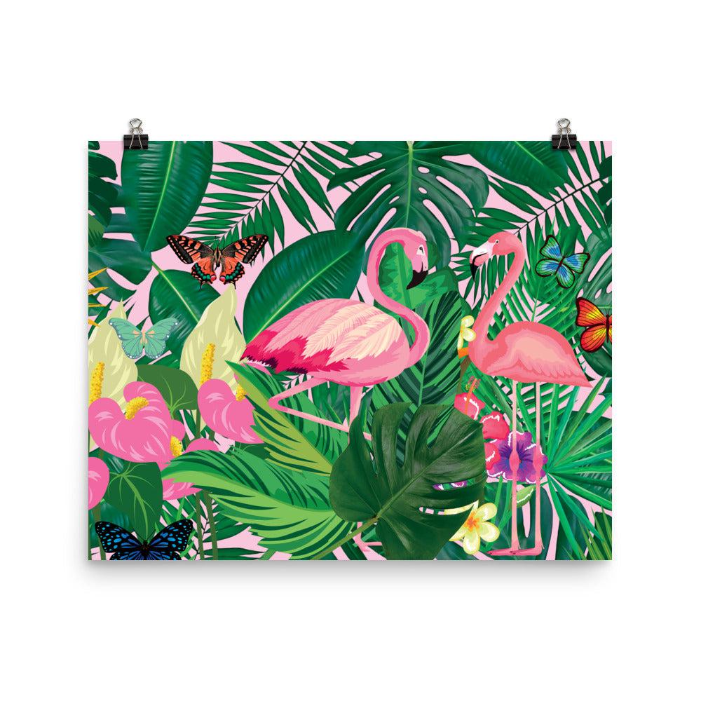 Pink Flamingo Photo Poster Print.