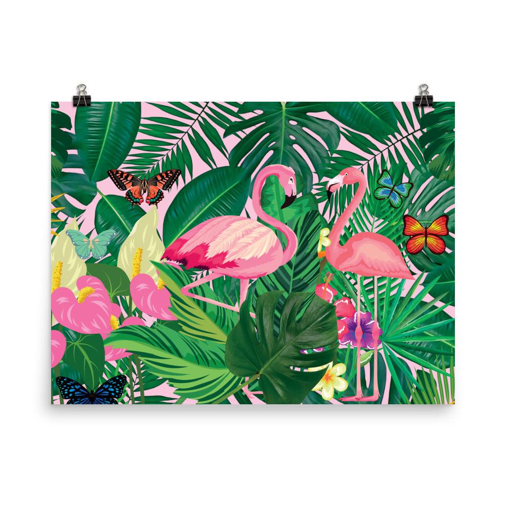 Pink Flamingo Photo Poster Print.