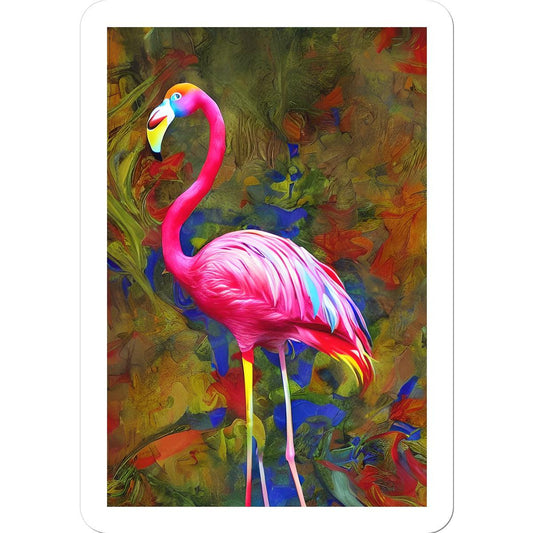 Pink Yellow Flamingo Sticker