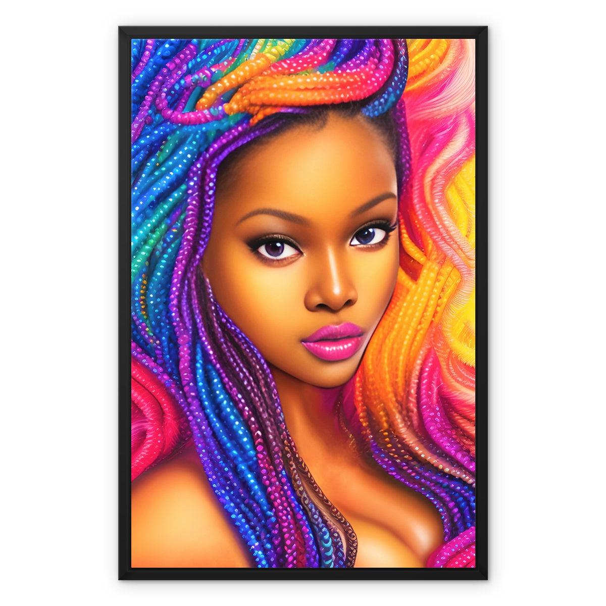 Princess Braided Framed Canvas