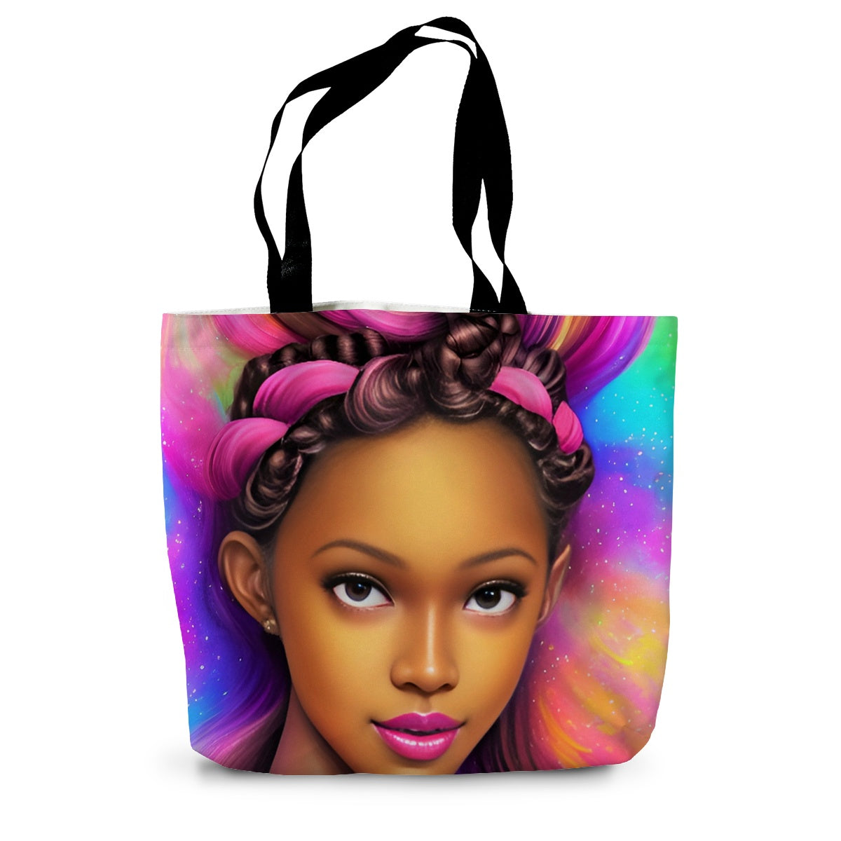 Princess Rainbow Canvas Tote Bag