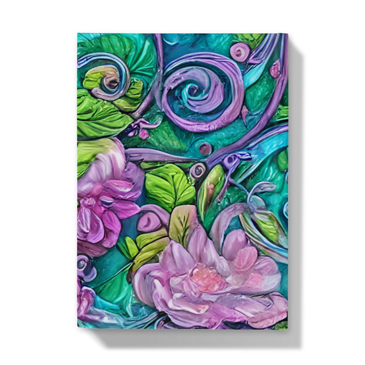 Purple Soft Pastel Floral Hardback Journal