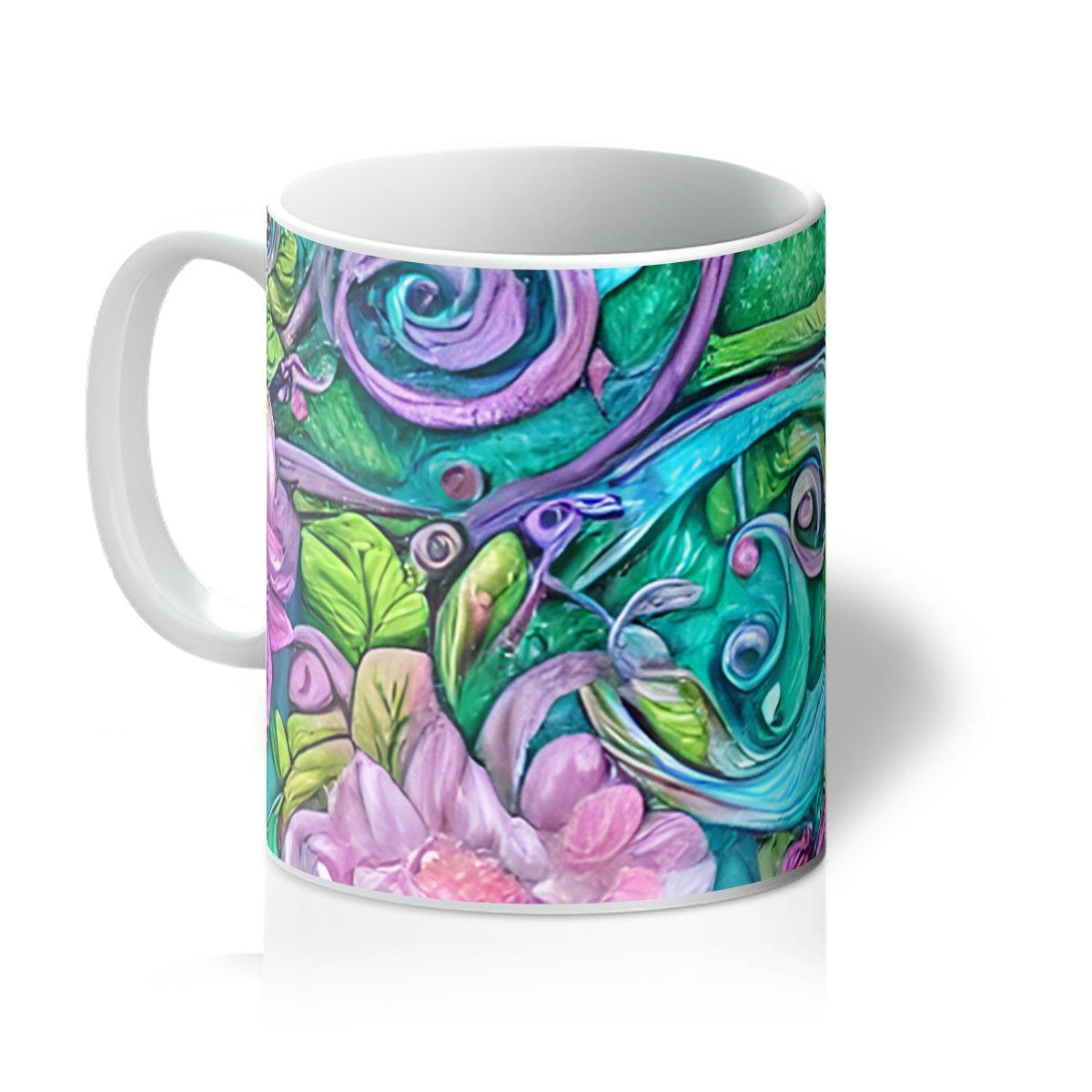 Purple Floral Mug