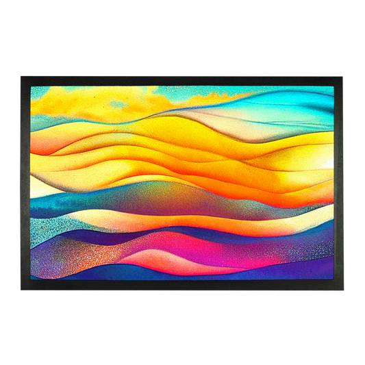 Abstract Sea Waves Door Mat.