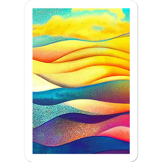 Abstract Sea Waves Sticker