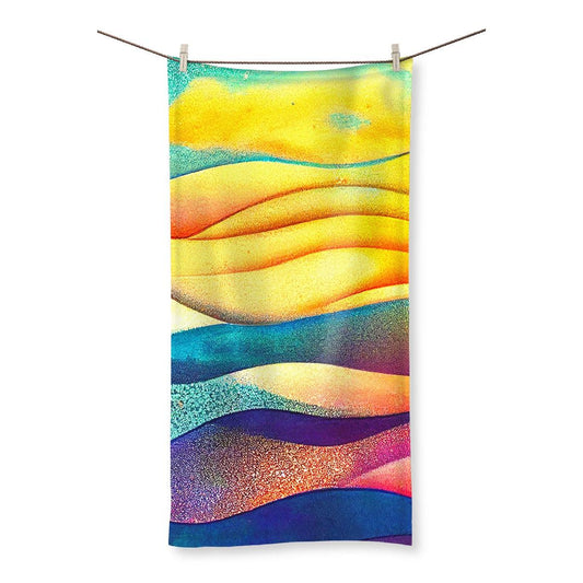 Abstract Sea Waves Towel