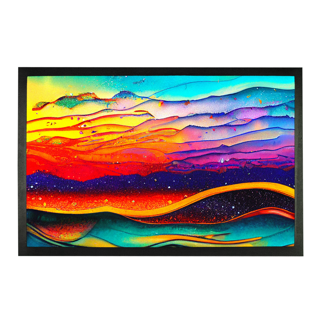 Abstract Sunset Door Mat.