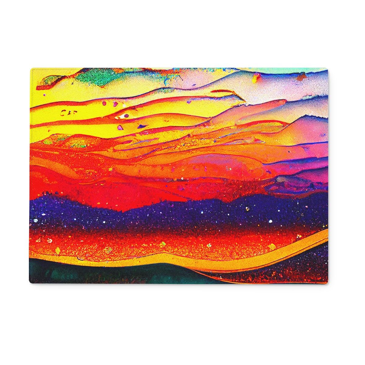 Sunset Glass Chopping Board