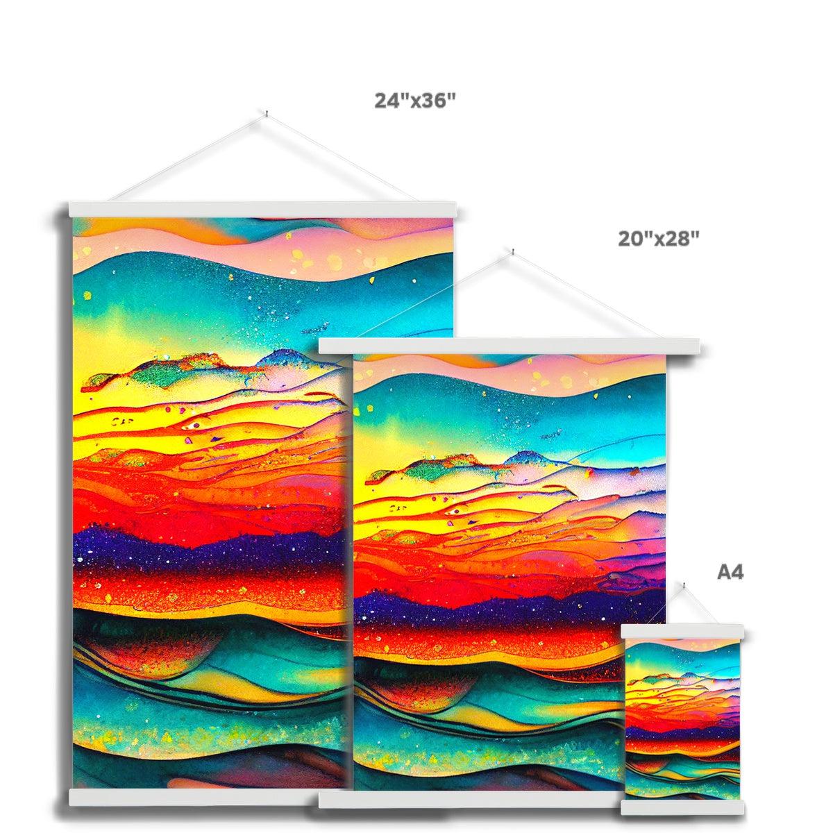 Abstract Sunset Fine Art Print with Hanger