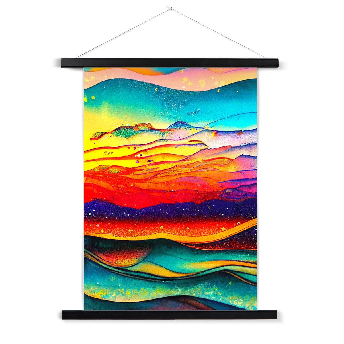 Abstract Sunset Fine Art Print with Hanger